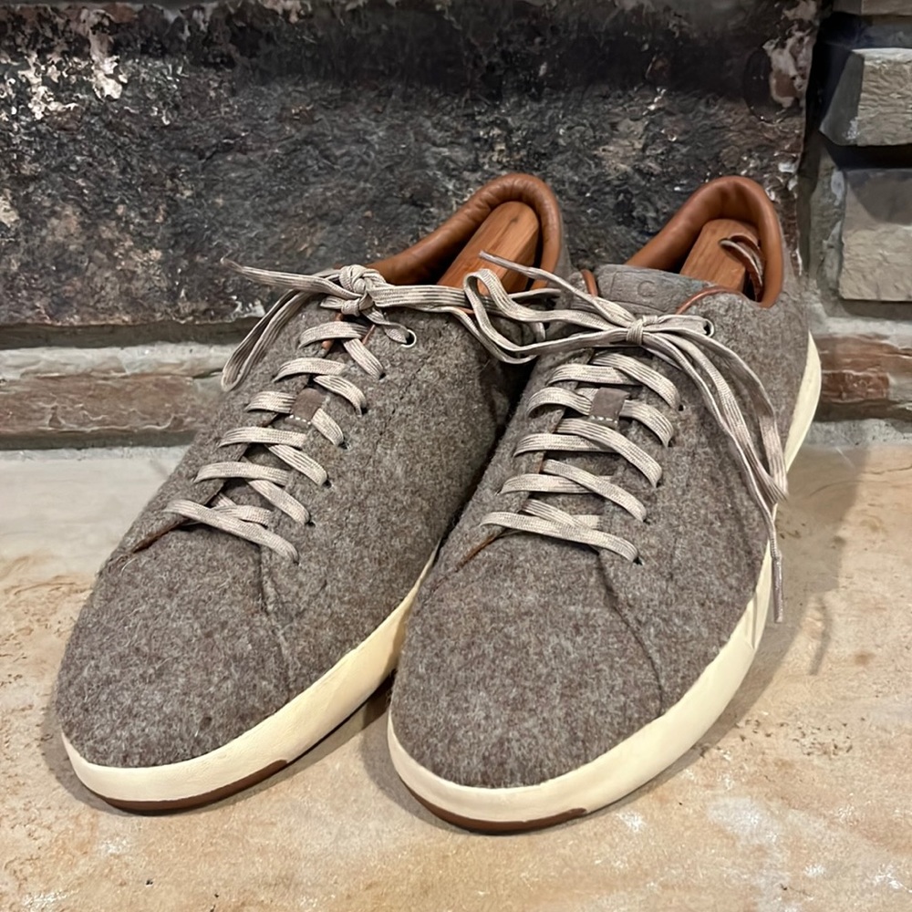 Cole Haan GrandPro Brown Wool Tennis Sneaker